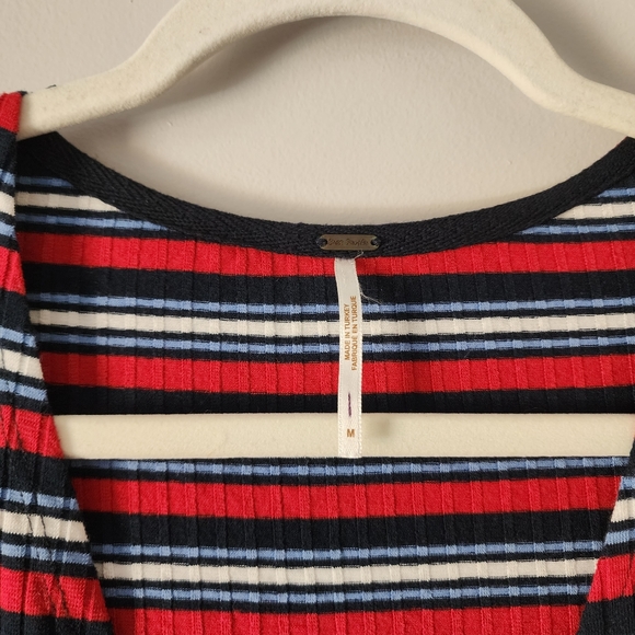 Free People Always With Me Striped Wrap Long Sleeve Top Size‎ Medium - Picture 9 of 10
